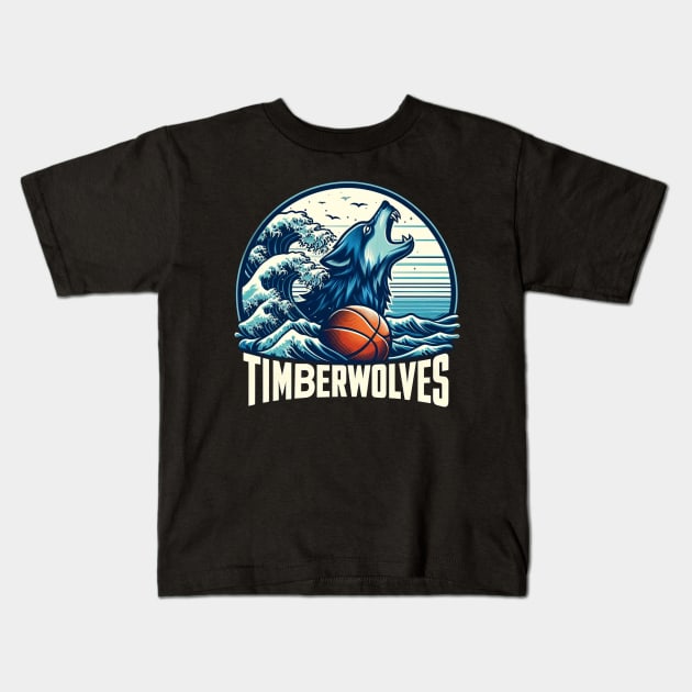 Minnesota Timberwolves Kids T-Shirt by DarkWave